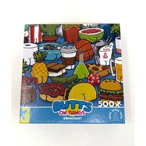 Ceaco Butts on Things 500 Piece Puzzle Brian Cook Complete Funny Adult Humor